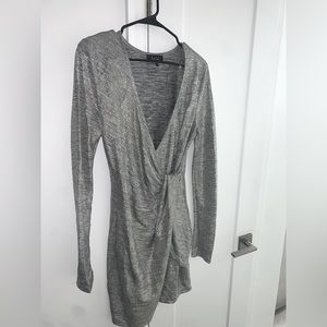 Trixxi Fitted Silver Dress